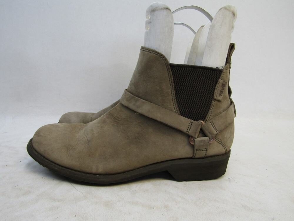 TEVA Womens Size 7.5 M Brown Leather Harness Ankle Fashion Boots Bootie